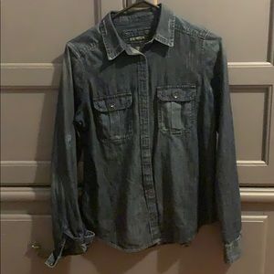 Express Denim button down shirt XS